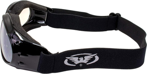 Global Vision Red Baron Motorcycle Aviator Dirt Bike 2 Goggles For Day and Night Super Dark and Clear Mirror Lenses...