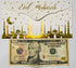 Eid Cash Envelopes 10 pcs/set Eid Greeting Card Holder Gold Foiled Eid Mubarak Money Envelope, White...
