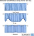 DECOVSUN Sky Blue Valances for Windows 52X18 Inches Blackout Thermal Insulated Valance with Grommet Top for Kitchen Living Room Short Straight Dra...