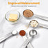 U-Taste Teaspoon Tablespoon Measuring Spoons: 18/8 Stainless Steel Measure Scoop Set of 5, 1/4 TSP, 1/2 TSP, 1 TSP, 1/2 TBSP & 1 TBSP, Metal Kitch...