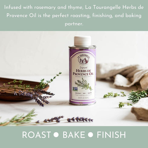 La Tourangelle Herbs De Provence Infused Sunflower Oil, High-Oleic Oil for Cooking, Vinaigrettes & Dipping Sauces, 8.45 fl oz...