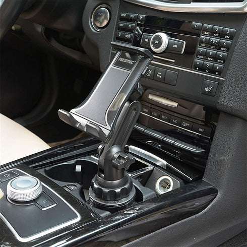 Universal 2 in 1 Car Cup Holder Tablet Mount, Upgraded 9" Long Neck Cup Holder iPad Holder for All Cellphones/Z Fold 3/2/Rugged Phones/Tablets up ...