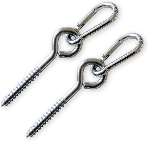 Hammock Hanging kit by Maky Outdoors. Heavy Duty - Load Capacity 600 lb. Hammock Hooks and carabiners for Hammock Stand, Yoga hammocks, Swing, Cha...