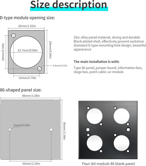QIANRENON USB 3.0 Socket Dual USB Panel Mount Solderless Connector, USB 3.0 Female to Female Coupler Socket USB Panel Mount Pass Through Adapte fo...