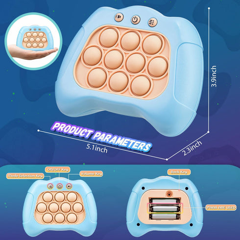 Quick Push Game for Kids 8-12,Pop Sensory Fidget Toys for Kids 6-12,Birthday Gifts for Boys and Girls (Light Blue)...