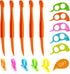 Orange Peeler Set Cosmer Orange Peeler Easy Open Citrus Lemon Citrus Peel Cutter Vegetable Slicer Fruit Tools Kitchen Gadgets (15 Pack Colorful)...