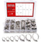 Hose Clamp Kit - 40 Piece 307 Stainless Steel 7 Sizes 6-38mm - Hose Clamps Assortment Pipe Clamp Adjustable - Clamp Assortment Kit, Fuel Line Clam...