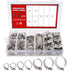 Hose Clamp Kit - 40 Piece 307 Stainless Steel 7 Sizes 6-38mm - Hose Clamps Assortment Pipe Clamp Adjustable - Clamp Assortment Kit, Fuel Line Clam...