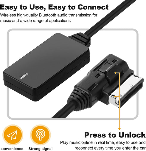 OCR Bluetooth 5.0 Audio Adapter, Wireless Bluetooth Music Adapter for AMI 3G Compatible for VW/Audi AMI Port Cable Music Play Connector Works with...
