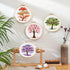 Sivilife Embroidery Starter Kit for Beginners, 4 Sets Stamped Cross Stitch Kits for Adult, Seasonal Tree Pattern Hand DIY Kits with 2 Embroidery H...
