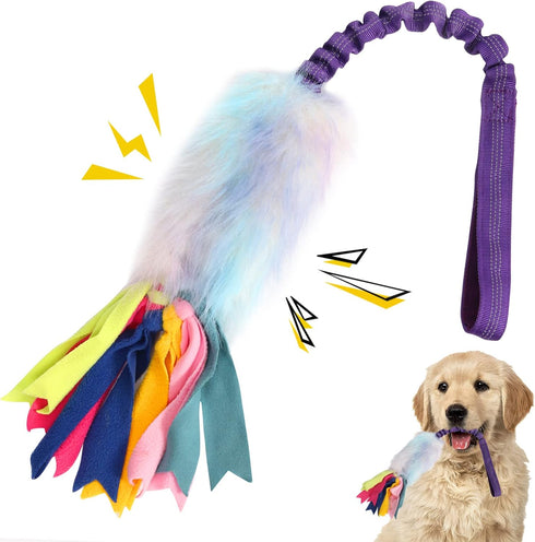 Dog Rope Toys, Nearly Indestructible Dog Rope Toys with Strong Squeak- Ideal Tug of War Interactive Dog Training Toy, Dental Cleaning Chew Toys, D...
