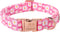 Dog Collars Summer Pink Daisy Flower Dog Collar with Safety Metal Buckle Adjustable Puppy Collars for Small Medium Large Dog,Boy&Girl Dog Collar G...