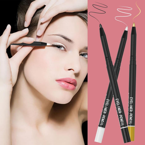 KAIQIKAIXI 12 Kinds Of Color Eyeliner Pen, Eyebrow Pen,Eye Shadow Pencil, Lip Line Pen, Eyelid Pad, Pencil Makeup Set Tool 12PCS (Multicolor)...