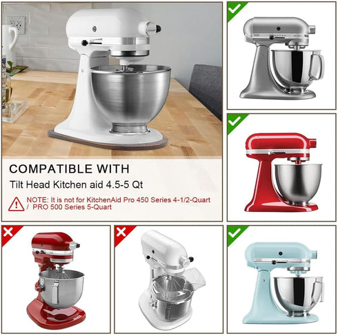 Mixer Slider Compatible with Kitchen aid Bowl Lift 5-8 Qt Stand Mixer Pine Wood - Kitchen Countertop Storage Mover Sliding Caddy for Kitchen Aid 5...