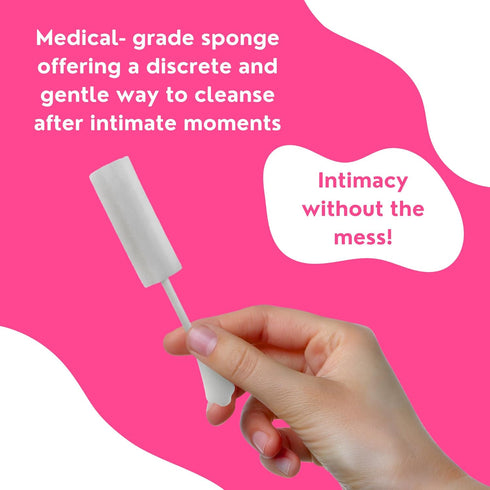 Femstick Absorbing Sponge for Women Care – 30Pcs Post Intimacy Cleanup Sponges – Leakproof Ultra-Absorbent Absorbing Sticks – Soft and Comfortable...
