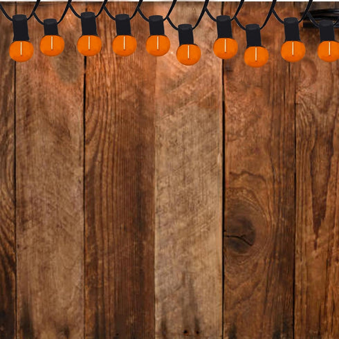 G40 Replacement Light Bulbs Orange 1W Shatterproof Plastic LED Globe Bulbs G40 LED String Lights Replacement Bulb E12/C7 Candelabra Base for Indoo...