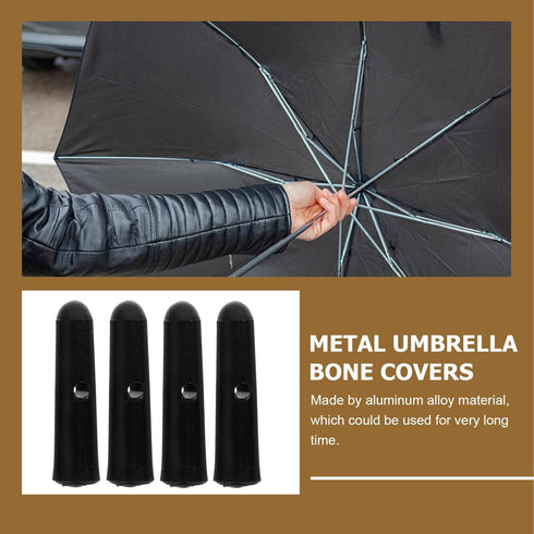Uonlytech 10pcs Umbrella Tail Beads 2mm Metal Umbrella Bone Cover Umbrella Head Beads Umbrella Components for Folding Umbrella...
