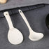 1pcs Standing Rice Paddle and 1pcs Soup Spoons, Non-Stick Rice Spoon, Stand-up Serving Rice Spatula Household Kitchen Tools, White...