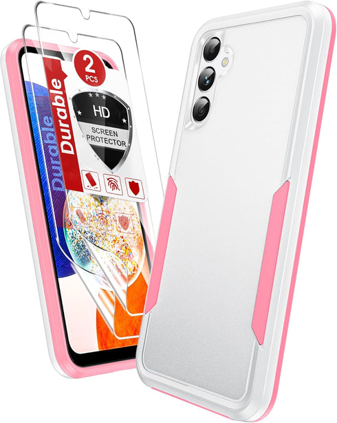 LeYi for A14 5G Phone Case, Galaxy A14 5G Phone Case with 2 Pcs HD Screen Protector, 360°Protect Rugged Fallproof Commuter Matte Non-Slip Cell Cas...