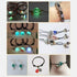 8mm 200pcs Glow in The Dack Glass Beads with Holes for Jewelry Making Bracelets Earrings Necklace Bulk Lampwork Solar Unique DIY Crafts Gold Space...