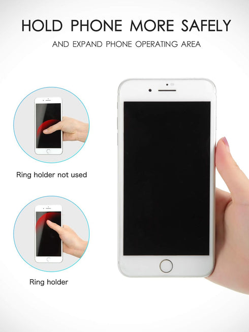 4 Pieces Disco Crystal Phone Grip Plastic Diamond Phone Holders Collapsible Adhesive Foldable Expanding Finger Stand Holder Kickstand for Smartpho...