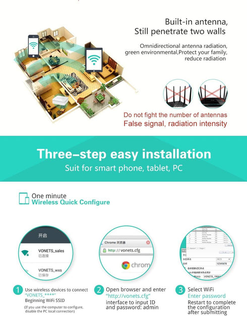 Mini WiFi Router VAR11N-300 Portable WiFi Bridge Hotspot 300Mbps Travel WiFi Repeater...