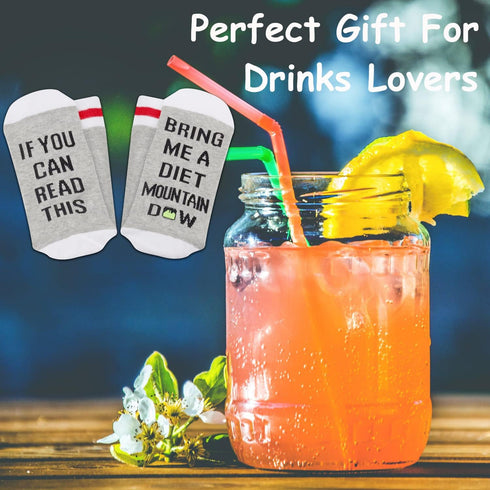 TSOTMO 2 Pairs Drink Gifts If You Can Read This Bring Me A Dirink Novelty Sock...