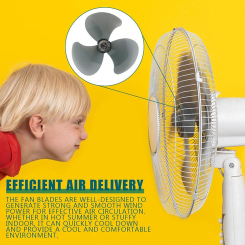 16 Inch Plastic Fan Blades Universal Household Standing Fan Table Fanner Replacement Electric Fan Blades Part General Fans Accessories for Standin...