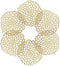 Sweet Elegance® Coasters Set of 6 Hollow PVC Coaster Cup Mats Thanksgiving Table Ornament Decorations for Home Festival (Gold Flowers)...