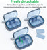 2 Pack 3 Compartment Small Pill Box, Moisture Proof Pill Case, Travel Pill Organizer for Pocket Purse, Daily Portable Medicine Vitamin Box, Fish O...