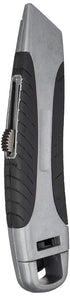 Amazon Basics Soft Grip Retractable Utility Knife with 3 Blades, Black/Silver...