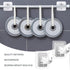 2PCS No Drill Curtain Rod Brackets No Drilling Self Adhesive Curtain Rod Holder Hooks Nail Free Adjustable Curtain Rod Hooks Curtain Hangers for B...