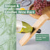 Bamboo Wine Rack, Single Wine Bottle Holder for Countertop, Unique Self Balancing Wine Holder for Wine Bottle Display Storage, Wine Organizer Shel...