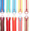 Bewudy 20 Pcs 8inch Zippers for Sewing, Resin Zipper, 10 Color Colourful Zippers with Lifting Ring Quoit, Supplies Zippers for DIY Sewing Craft Ta...