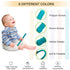 Hollow Teething Tubes Toys for Babies Girls Boys, 5 Pack Silicone Baby Teether Toy Tube for Infants with Nursing Biting Chewing, Chew Straws for T...
