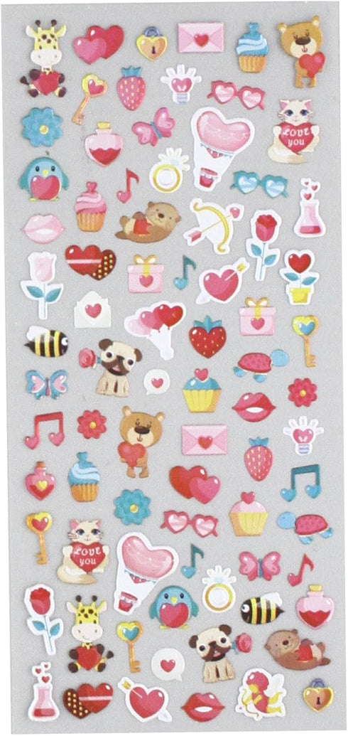 Paper House Productions STM-0009 Valentines Micro Stickers, 3-pack...