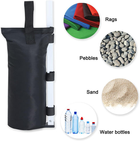 ABCCANOPY 112 LBS Extra Large Canopy Sand Bags, 4-Pack, Black (without Sand)...