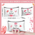 Hillban 10 Pcs Inspirational Gifts Bulk Cosmetic Bag for Women Employee Appreciation Gifts, You Are Amazing Loved Green Leaves Makeup Bags(Butterf...