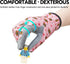Vgo... 1-Pair Age 4-5 Kids Gardening Gloves,Children Yard Work Gloves,Soft Safety Outdoor Playing Gloves (Size S, Pink Bee, KID-MF7362)...