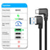 GELRHONR Right Left Angle USB Type C Cable, 90 Degree 18W Fast Charging USB A to USB C Cable (Black-Right-1M)...