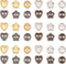FINGERINSPIRE 240Pcs 4 Colors Mini Metal Buttons 4mm Heart & Star & Round Alloy Buttons Mini Tiny Buttons with Separate Compartment Box Small 2 Ho...
