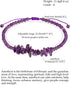 Jewever Natural Amethyst Anklet Bracelets for Women Tumbled Chips Crystals Anklet Adjustable Handmade Reiki Gemstones Beach Foot Jewelry...