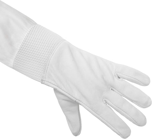 Honey Keeper Beekeeping Gloves, Small - Goatskin Leather with Ventilated Canvas Sleeve and Elastic Cuff...