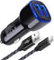 Car Charger for Samsung Galaxy A21 A11 A51 A20 A01 A10E A9 A50 A71 A15 5g A14 A13 A35 A53 A54 A55 A12 A52 A24 S25 S24 S23 FE S22 S21 S20 Ultra Not...