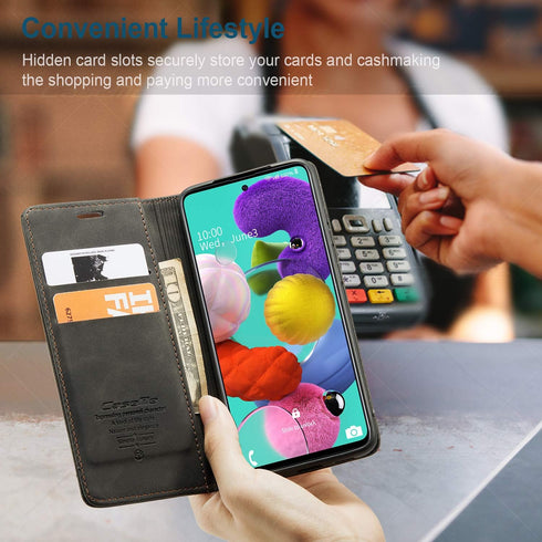 Samsung Galaxy A51 4G Wallet Case,Magnetic Stand Flip Protective Cover Book Style Leather Flip Cover Durable Shockproof Protective Case for Galaxy...