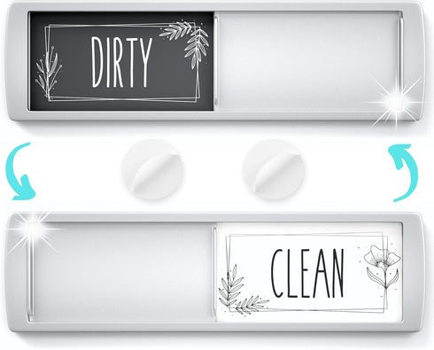 Stylish Dishwasher Magnet Clean Dirty Sign - Ideal Clean Dirty Magnet for Dishwasher - Kitchen Organizer and Gadget - Nice Office, Home Farmhouse Decor - Dirty Clean Dishwasher Magnet