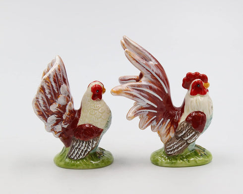 Appletree Design 31968 A Day in the Country Rooster Salt and Pepper Set, 4-3/8-Inch...