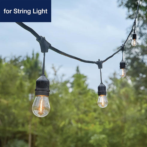 FLSNT 24 Pack LED S14 Replacement Light Bulbs, Shatterproof Waterproof 1W Outdoor String Light Bulbs, E26 Regular Base, 2200K Warm White, CRI80, N...