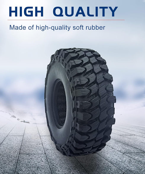 1.0 Tires Micro Soft Rubber Crawler Tires for 1/24 Axial SCX24 90081 AXI00002 Deadbolt, 4Pcs...