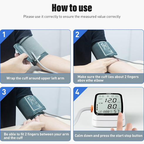 Arm Blood Pressure Monitor, maguja Blood Pressure Machine, BP Monitor Automatic Upper Arm with High Blood Pressure Cuff for Home Use...